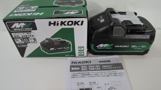HiKOKI リチウムイオンバッテリー BSL36B18X 入荷！！